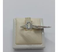 ANELLO PRINCESS DA DONNA CON CRISTALLO CELESTE E ZIRCONI IN ARGENTO 925 (0513)