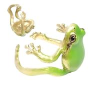 Anello Raganella - Metallo, 2,5 cm | Gioielli con animali, espressione creativa e carina con grandi occhi neri, bocca adorabile - sicuro e resistente, per uomini, bambini, tutte le età 5 g 2 cm