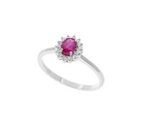 Anello REGINA ORO DIAMANTI RUBINO OVALE ANB2573 Comete Donna