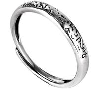 Anello Regolabile,Anelli In Argento Sterling 925 Anelli Regolabili Con Mantra A Sei Caratteri Anello Da Uomo Tibetano Anelli Con Promessa In Sterlina Regolabili Regali Per Uomo Anelli Per Donna Eter