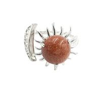 Anello Regolabile Donna, Anello In Cristallo Naturale Per Donna, Cinturino Per Pollice Regolabile A Tre Griffe Con Gemma A Taglio Rotondo, Gioiello Spirituale Fatto A Mano Con I 7 Chakra, Regalo Per