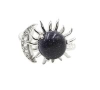 Anello Regolabile Donna, Anello In Cristallo Naturale Per Donna, Cinturino Per Pollice Regolabile A Tre Griffe Con Gemma A Taglio Rotondo, Gioiello Spirituale Fatto A Mano Con I 7 Chakra, Regalo Per