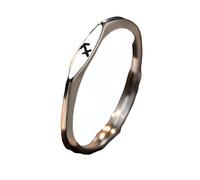 Anello Regolabile Donna Argento 925 Anelli Sivler Con 12 Segni Zodiacali Sottili E Impilabili Per Donne E Uomini Con Costellazioni E Astrologia Con Fascia Per Il Pollice Regolabile 13-17# Regali Di