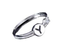 Anello Regolabile Donna Argento 925 Anello In Argento Con Iniziale Per Donna E Uomo,Regolabile,Impilabile,Con Lettere Dell'Alfabeto Dalla A Alla Z,Con Fascia Per Il Pollice,Scintillante Zircone Cubic
