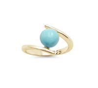 Anello regolabile in argento Sterling 925 autentico turchese da donna gioielli reiki anello di fidanzamento solitario bypass pietra natale dicembre, X 1/2, Pietra preziosa., Turchese