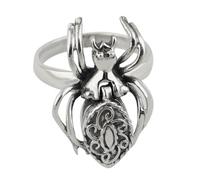 Anello regolabile in argento Sterling avvolto lateralmente per tiro con l'arco, Argento sterling, Nessuna pietra preziosa