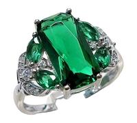 Anello regolabile oro da donna placcato oro rosso anello di cristallo rosso per la sposa, D, Metallo, Nessuna pietra preziosa