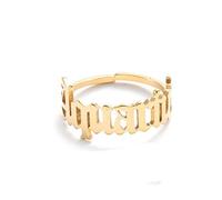 Anello regolabile per le donne, en dodici costellazioni Aquarius Lettere regolabili Open coda ad anello con dito di dito di punta di punta di punta di punta per le donne girl regalo fidanzamento del