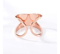 Anello regolabile per le donne, rosa en creatività entrambi i lati geometria cavata fascino alla moda ad anello a bocchetta regolabile ad anello di punta della punta della punta della punta della