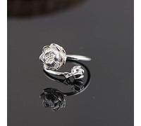 Anello regolabile per le donne, s sterling silversilver retrò nato floreale nazione regolabile con boccone ad anello di punizione ad anello di punta della punta della punta della punta della punta