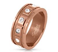 Anello Rettangolare 12 Gemme Bronzo