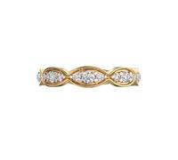 Anello River Flow Eternity in argento sterling 925 | placcato oro | con moissanite, anello di lusso fatto a mano di forma rotonda per donna | LKJR_0011