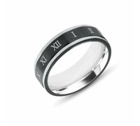 Anello romano nero uomo Anellissimo in acciaio 316L