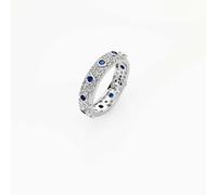 Anello Rosario Donna AMEN AROZBBL-10 Argento 925% Pietre Blu Misura 10