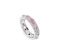 Anello Rosario Donna AMEN AROZBR-10 Argento 925% Pietre Fucsia Misura 10