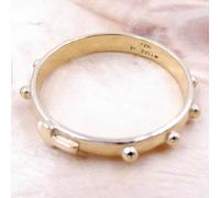 Anello Rosario in Argento 925 Dorato Fedina Preghiera Religioso per Uomo Donna
