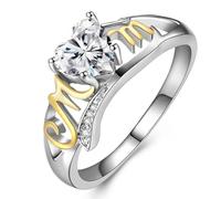 Anello rotondo con anelli in argento placcato arcobaleno, cute bowtie, anelli, 1 pezzo, anello in argento placcato arcobaleno, cute bowtie, ganci per gioielli, B, Copper, Nessuna pietra preziosa