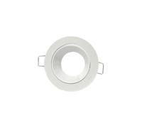 Anello rotondo con riflettore, colore bianco, ideale per illuminazione e decorazione in interni o esterni.