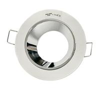 Anello rotondo con riflettore, in elegante finitura bianca e alluminio. Ideale per illuminare ed evidenziare gli spazi con stile e modernità. Perfetto per la casa o l'ufficio.