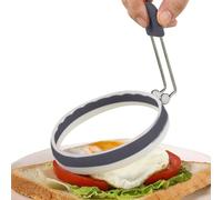 Anello rotondo per cuociuova, anelli per friggere le uova | Cerchi di uova in silicone per friggere le uova 4 pollici | Stampo per frittelle ad anello di uova, strumento di cottura antiaderente per