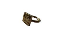 Anello sacerdote egiziano, placcato oro 22 carati, misura regolabile, Peltro senza piombo