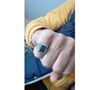 ANELLO SCUDO NERO UOMO ARGENTO ITALIANO 925 UNICO PUNZONATO POTERE TAMARRO DURO