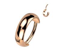 Anello Segmento In Titanio Oro Rosa Grande Cupola Per Orecchio