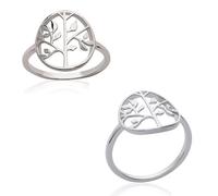 Anello Simbolo Albero Della Vita Argento Massiccio 925/1000 Gioielli T50 A 60