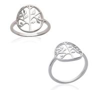 Anello Simbolo Albero Della Vita Argento Massiccio 925/1000 Gioielli T50 A 60