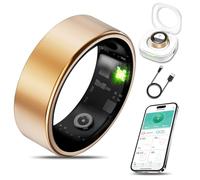 Anello Smart Health per donne e uomini, fitness tracker con frequenza cardiaca, ossigeno nel sangue, pressione sanguigna, monitoraggio del sonno, conteggio dei passi, impermeabile IP68 per iOS e