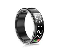 Anello Smart Sanitario con Display Screen & Touch Control, Fitness Tracker Health Ring per Donne e Uomini, più modalità Sportive, Prova Idrica IP68, Contapassi, Link App (12)