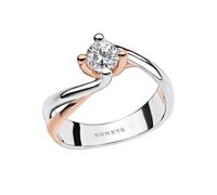 Anello SOLITARIO Bicolore Donna COMETE Oro 18kt Diamante 10 P.Ct codice ANB1824