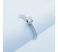 Anello Solitario con Diamante Certificato 0.23 ct Totali - Modello (Elegant)