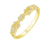Anello solitario in oro 9 K/14 K/18 K, gioiello in vero oro con moissanite, a forma di ala