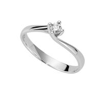 ANELLO SOLITARIO IN ORO BIANCO CON DIAMANTE DGS0118 50