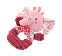 Anello Sonoro Elefantino Rosa in Peluche per Ragazzo Ragazza | 1 Pz, Morbido e Confortevole, Corduroy e Cotone Pp, Sviluppo Sensoriale e Uditivo
