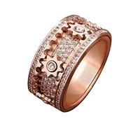 Anello Spinner Donna Acciaio Inox Antistress Anello Girevole, Anelli Contro Ansia e Depressione per Uomo e Ragazze, Anello Fidget Spinner con scatola ad anelli