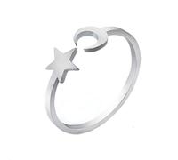 Anello Stella Retro in Argento per Donna | Design Regolabile e Unico, Gioiello Vintage | Regalo di Anniversario Creativo e alla Moda