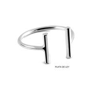 Anello Sticks Argento Da 1ª Legge 925. Anello Ajustable. Nuevo. Moda Astuccio