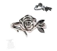 Anello Strong As F*ck Black Rose per l'amor proprio, Anello Blooming From Darkness Black Rose, Anelli per l'amor proprio bruciati e sopravvissuti, Gioielli personalizzati ispirazionali (9)