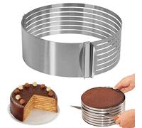 Anello taglia torte affettatorte regolabile acciaio inox Ø24 cm - 26 cm