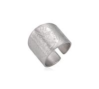 Anello Tetragrammaton Anello Pentacolo Stella Pentagramma Sigillo di Solomone Anello Wicca Talismano Ebraico Yahweh Amuleto Gioielli in acciaio inossidabile Regali religiosi per uomini donne (s-18)