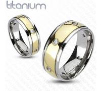 Anello Titanio Solido Multi Gemme