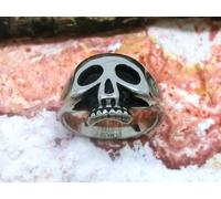 Anello Totenkopf Piccolo In Acciaio Inox Semplice Taglia 65 Biker Gothic