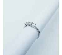 ANELLO TRILOGY 1,80 CT in ARGENTO RODIATO con DIAMANTI ZIRCONI