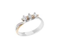 Anello TRILOGY Bicolore Donna COMETE in Oro 18kt Diamanti 30 P.Ct. codice ANB257