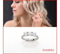anello trilogy in argento 925 con zirconi Mabina zircone per fidanzamento,da tri