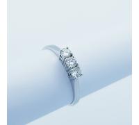 Anello Trilogy in Oro 18kt con Diamanti Certificati 0.15ct Totali - Modello (Gal