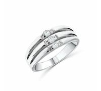Anello trilogy verticale donna Anellissimo argento 925 con zirconi