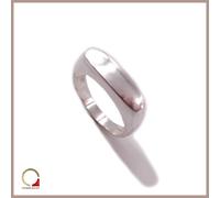 Anello uomo donna in argento 925 rodiato oro bianco lucido, anallergico